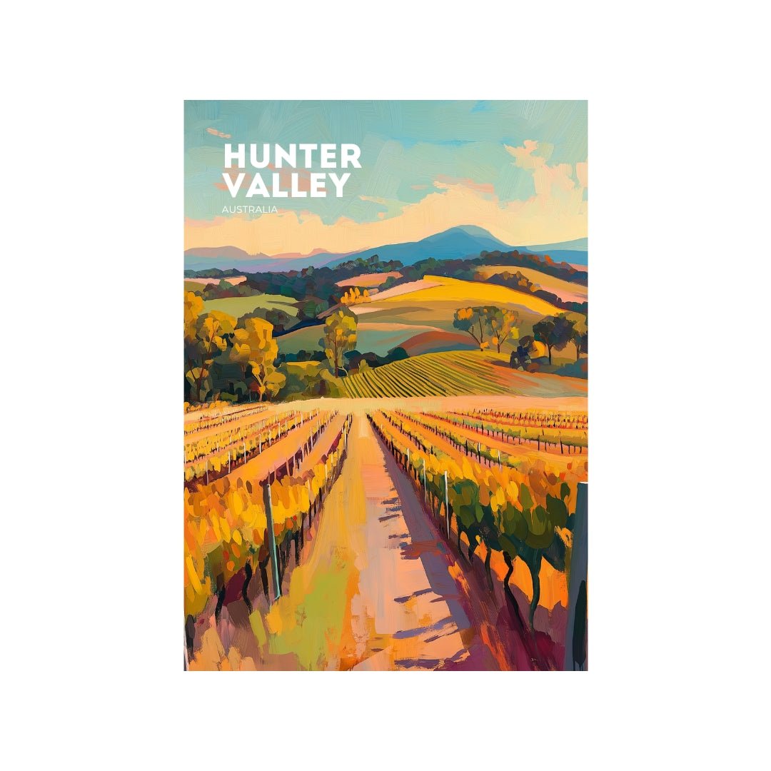 A3 Hunter Valley 'Vine View' Poster