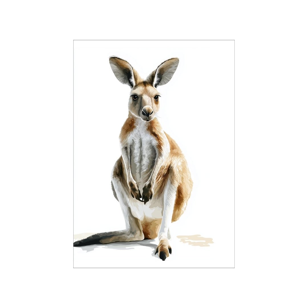 A3 Hunter Valley 'Watercolour Roo' Poster
