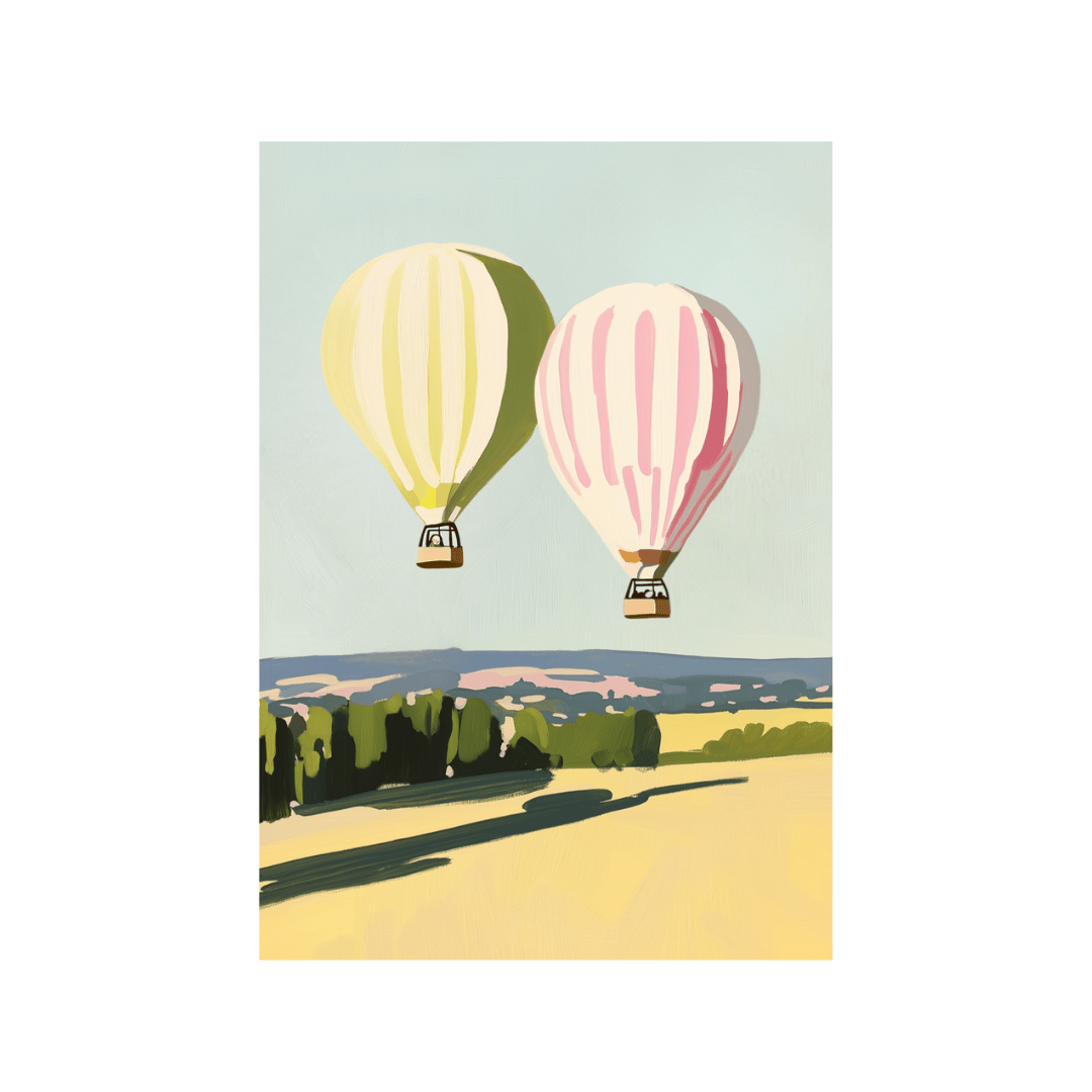 A3 Hunter Valley 'Balloons Oil Painting' Poster