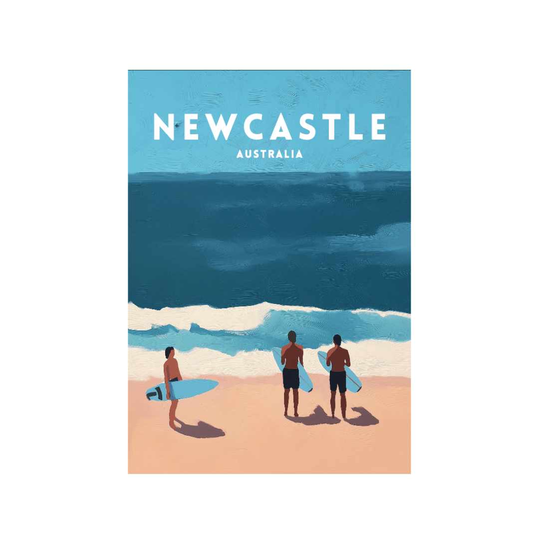 A3 Hunter Valley 'Ocean Gazers Newcastle' Poster