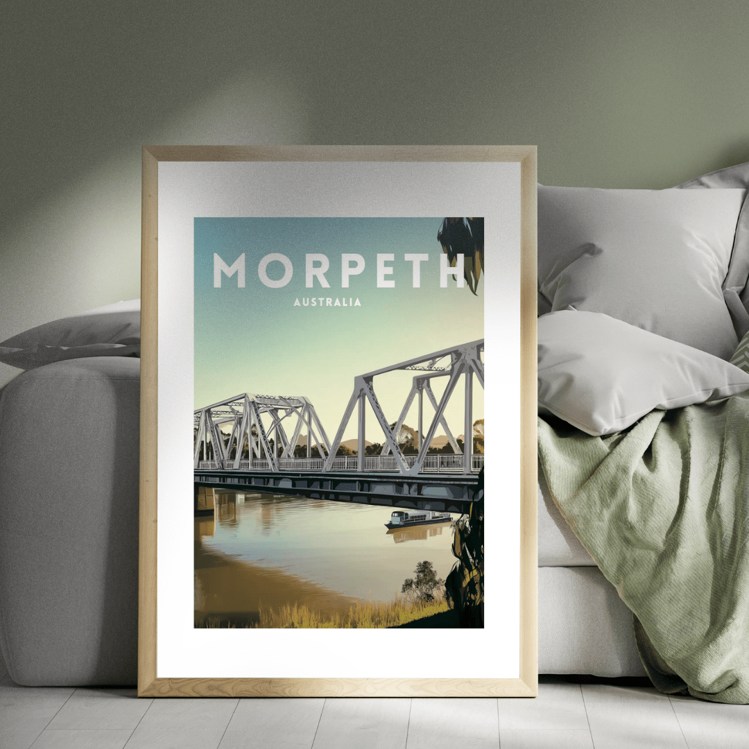 A3 Hunter Valley 'Morpeth Bridge' Poster