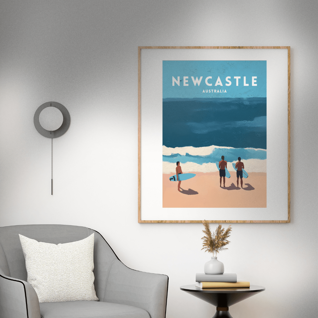 A3 Hunter Valley 'Ocean Gazers Newcastle' Poster