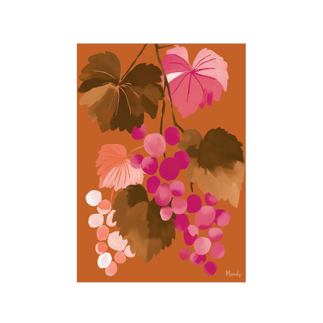 A3 Hunter Valley 'Sunset Grapes' Poster