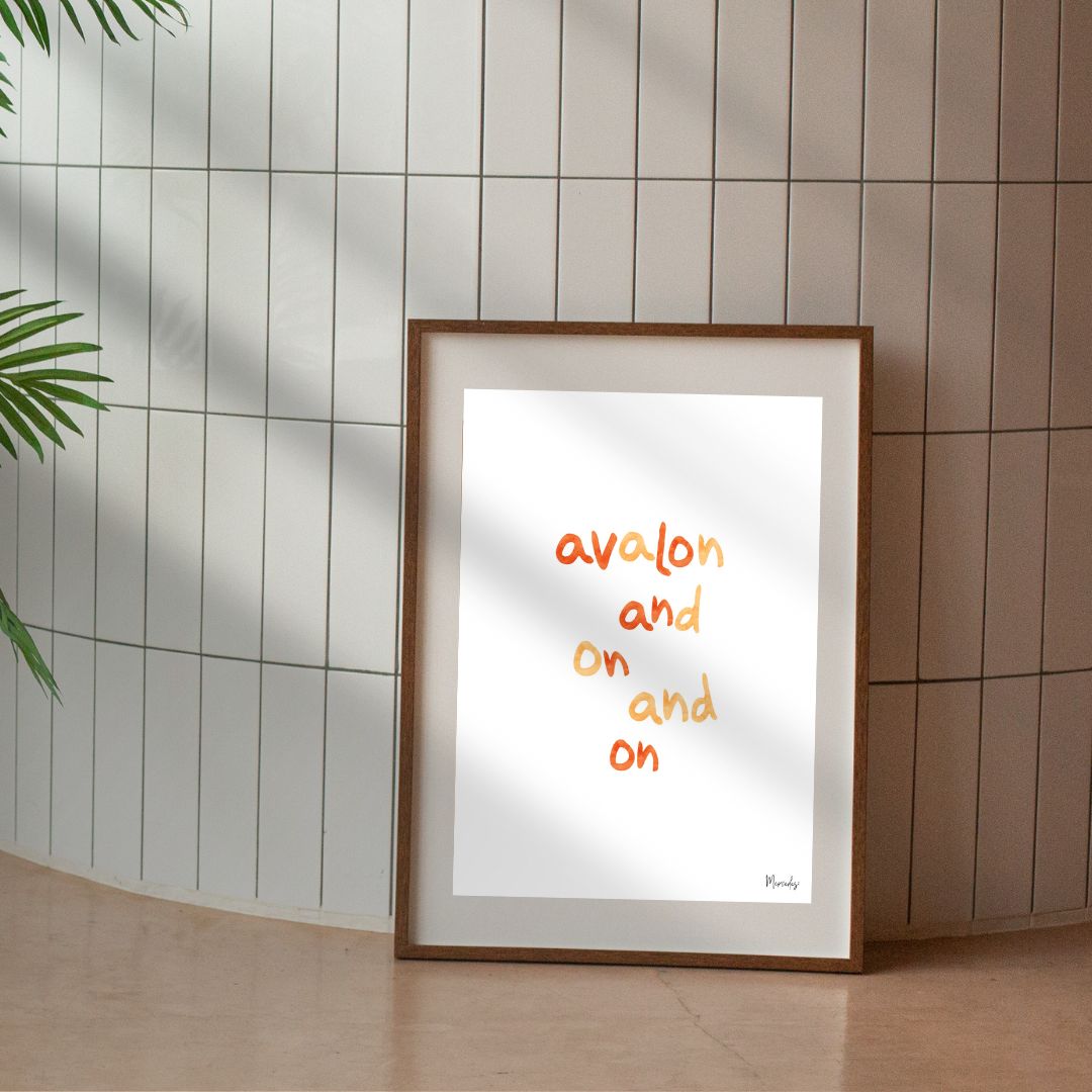 A3 Avalon Sydney Typography Poster