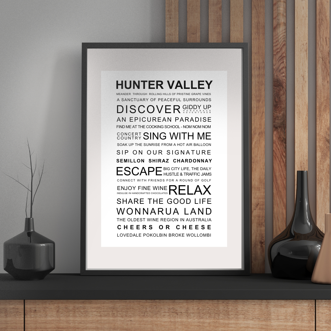 A3 Hunter Valley 'Experience' Poster