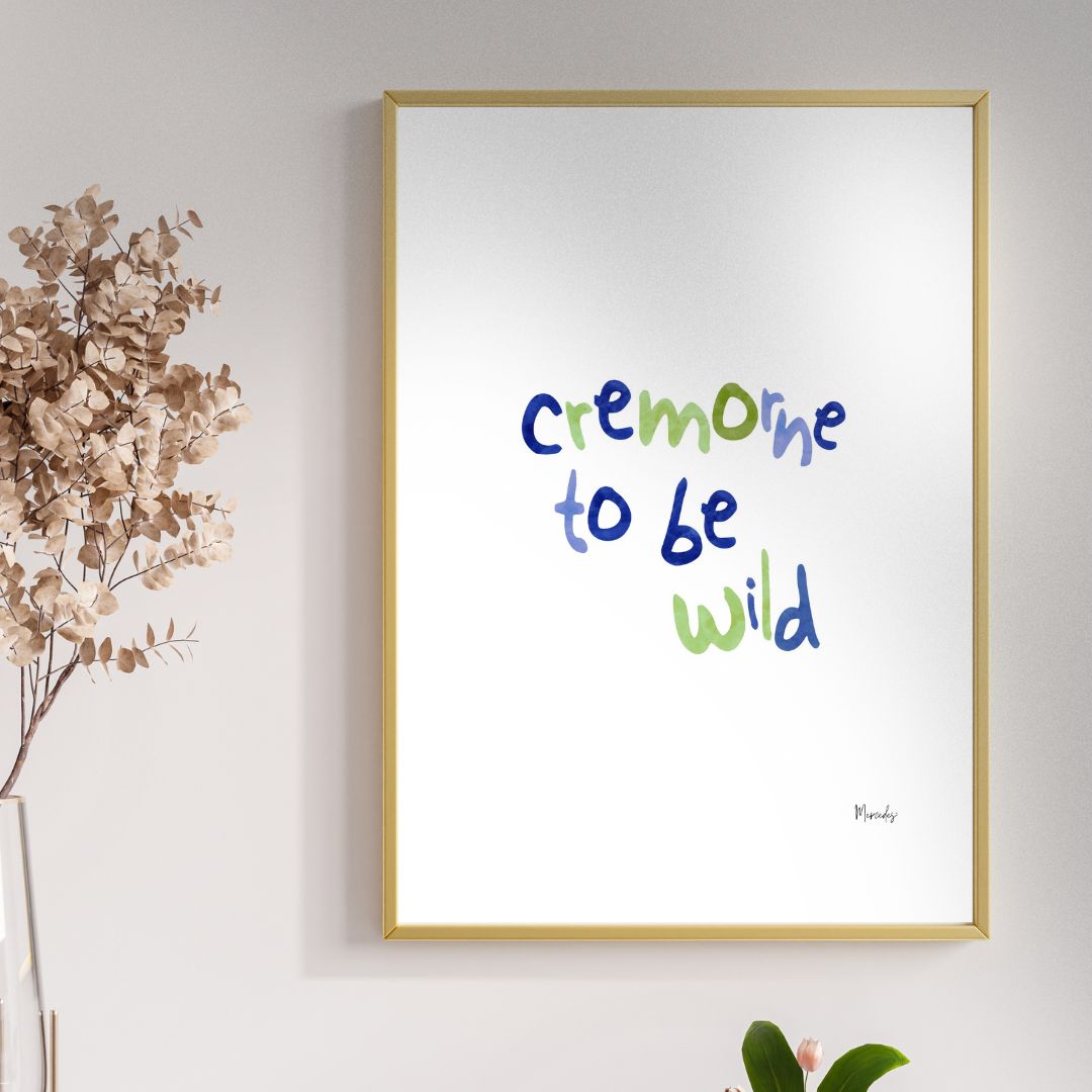 A3 Cremorne Sydney Typography Poster