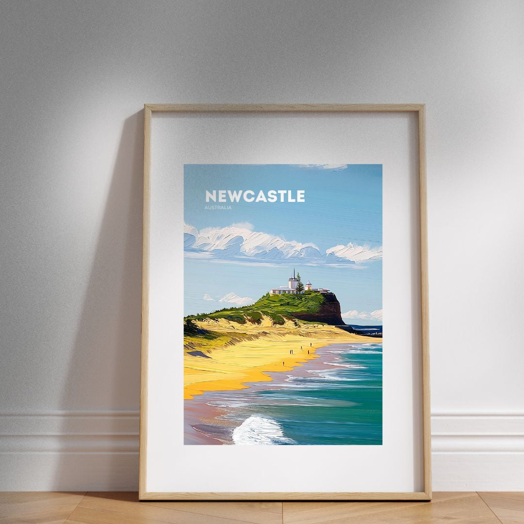 A3 Nobby's Beach Impasto Poster