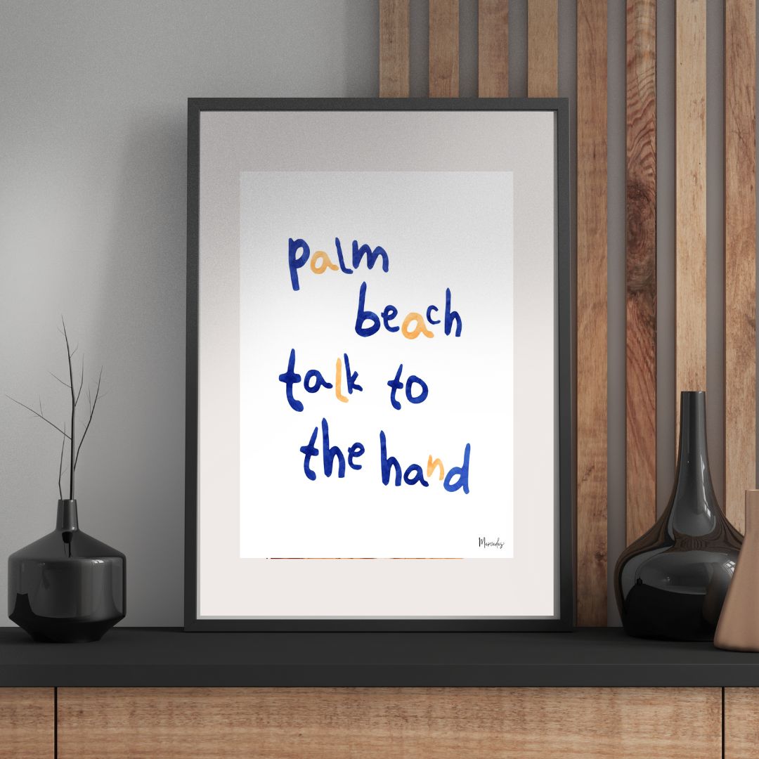 A3 Palm Beach Sydney Typography Poster