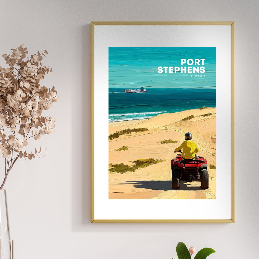 A3 Port Stephens Sand Dunes Poster