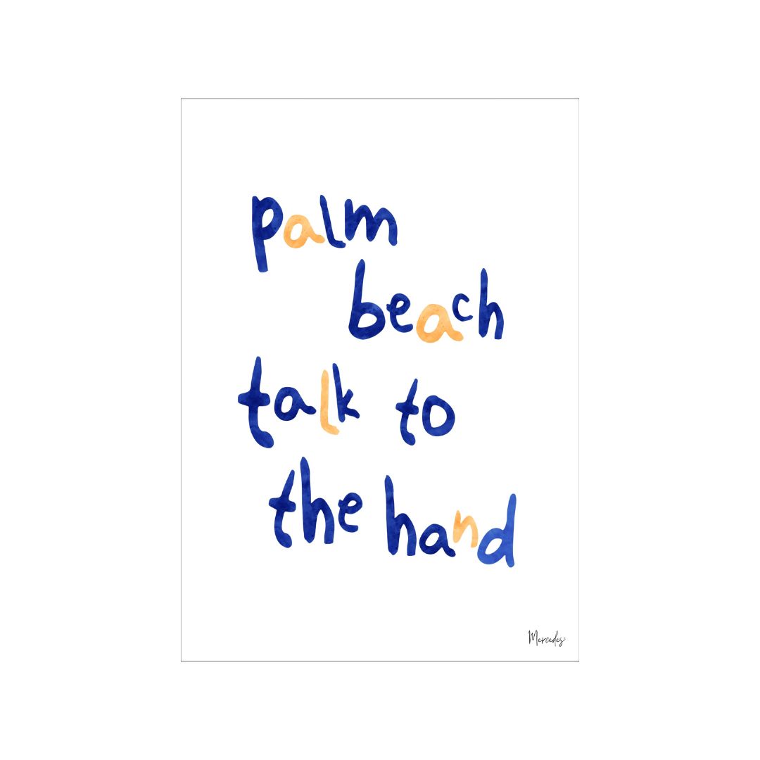 A3 Palm Beach Sydney Typography Poster