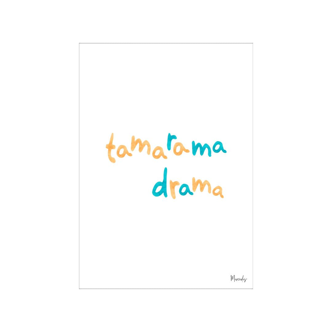 A3 Tamarama Sydney Typography Poster