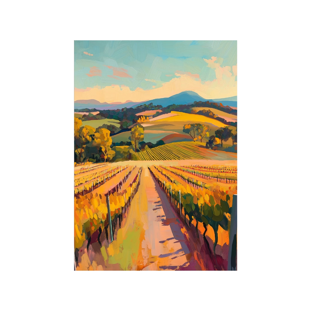 A3 Hunter Valley 'Vine View' Poster