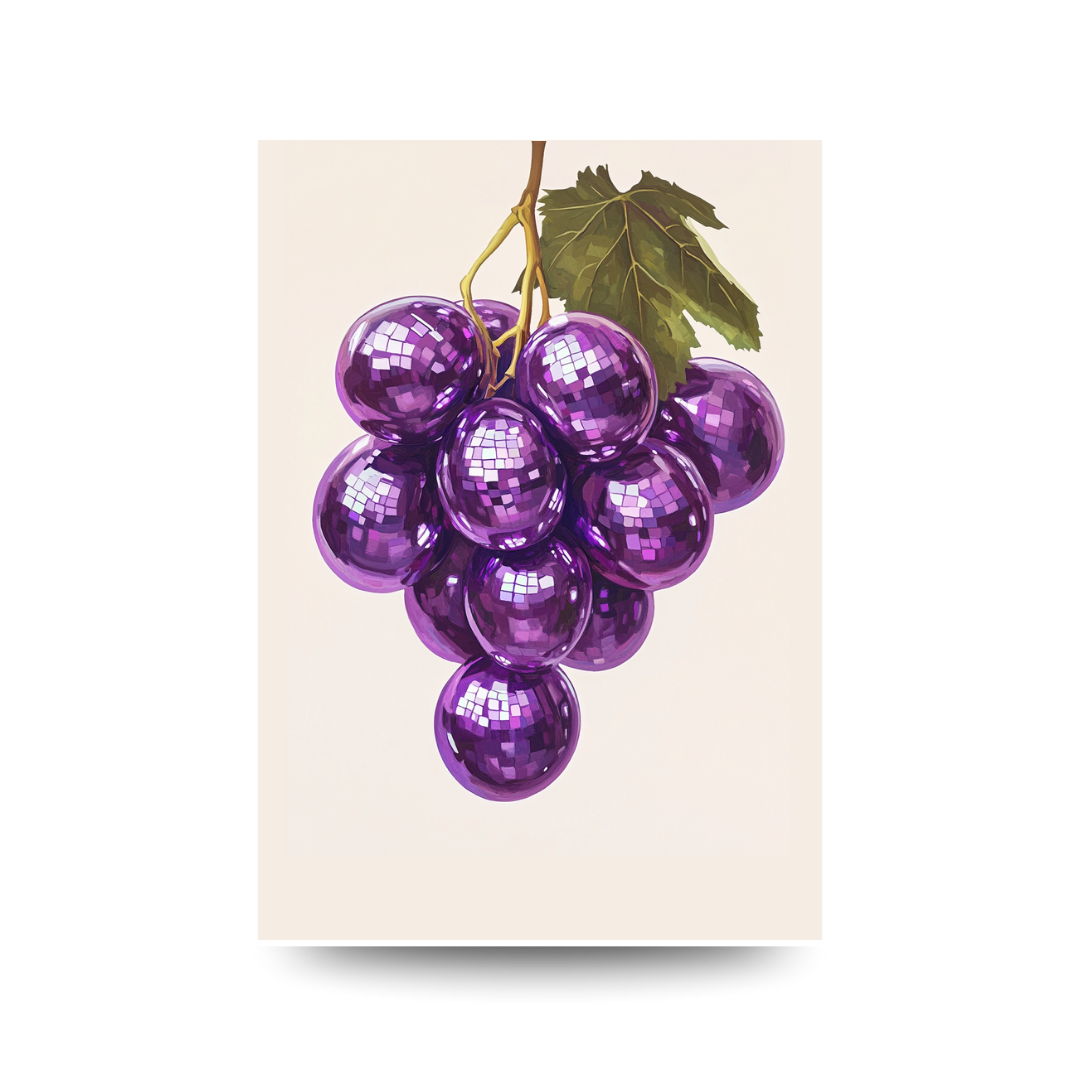 A3 Hunter Valley 'Purple Disco Grape' Poster