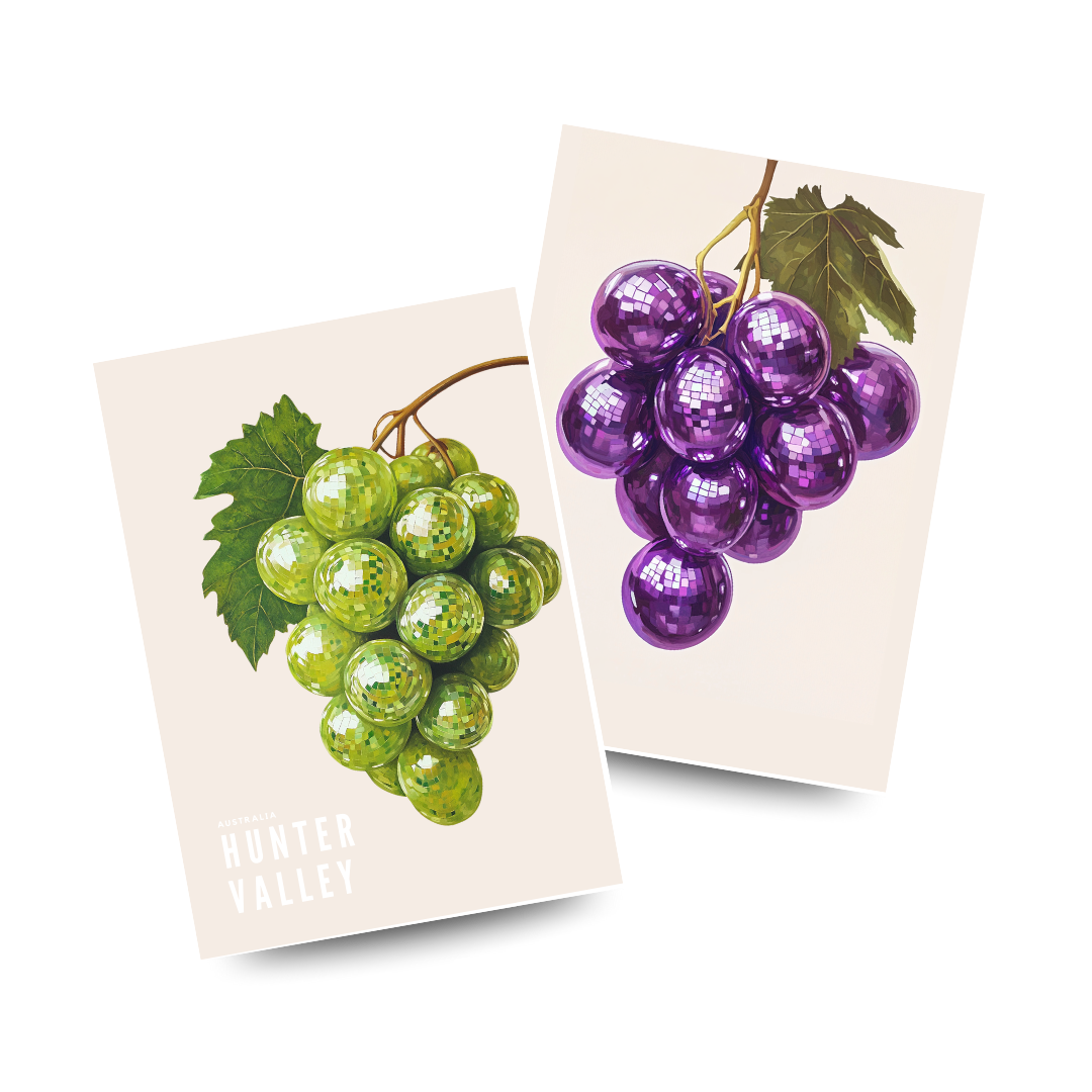A3 Hunter Valley 'The Disco Grapes' Poster Pack