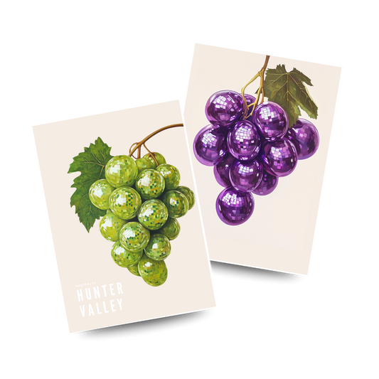 A3 Hunter Valley 'The Disco Grapes' Poster Pack