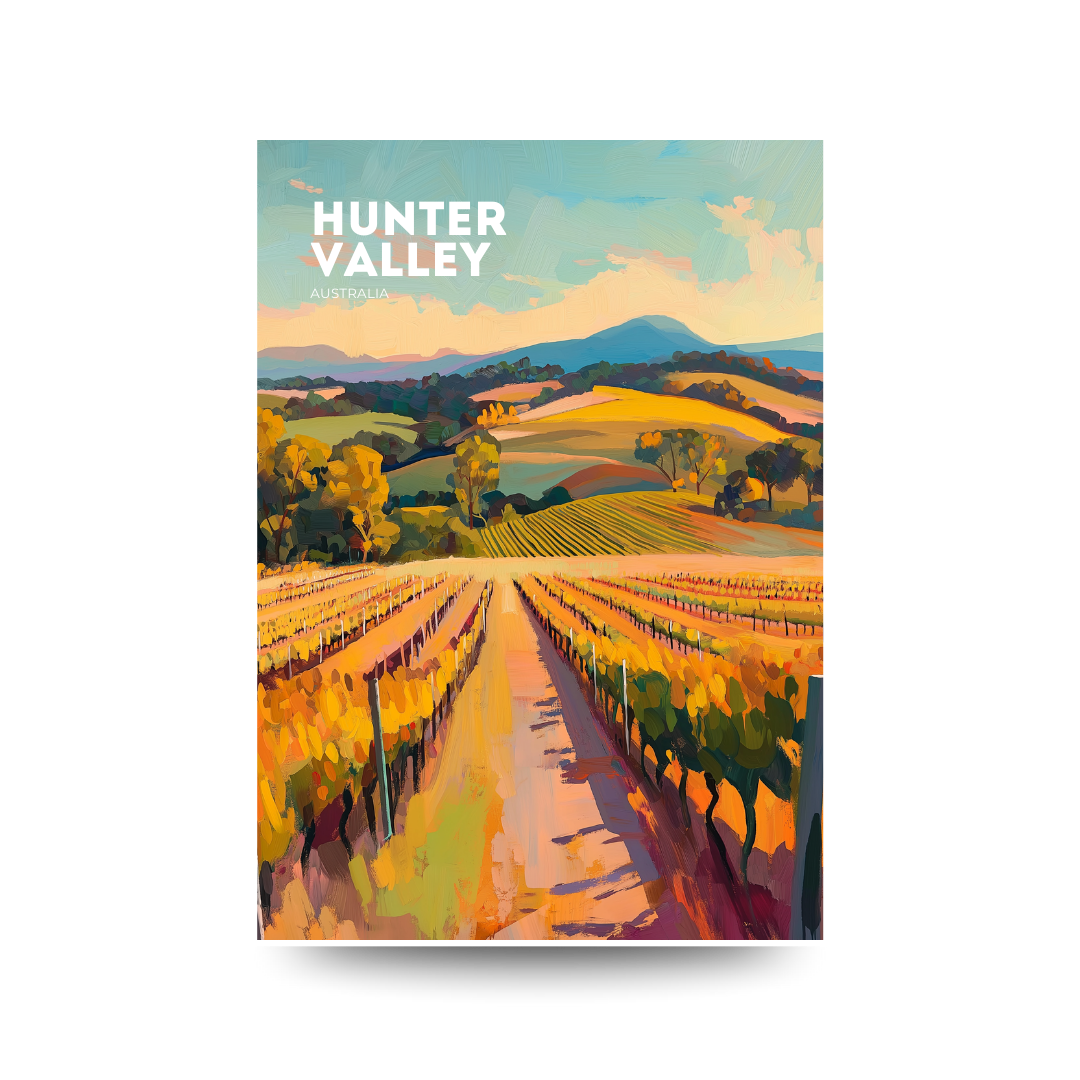 A3 Hunter Valley 'Vine View' Poster