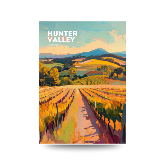 A3 Hunter Valley 'Vine View' Poster