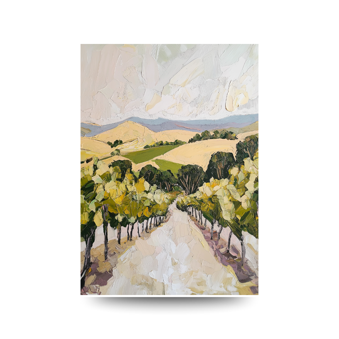 A3 Hunter Valley 'Quiet Vines' Poster