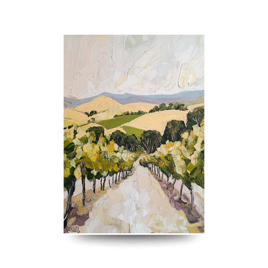 A3 Hunter Valley 'Quiet Vines' Poster