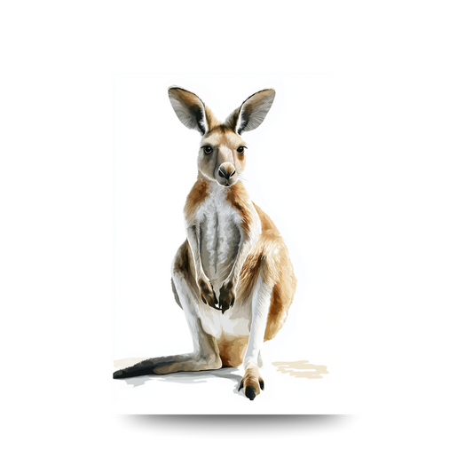 A3 Hunter Valley 'Watercolour Roo' Poster