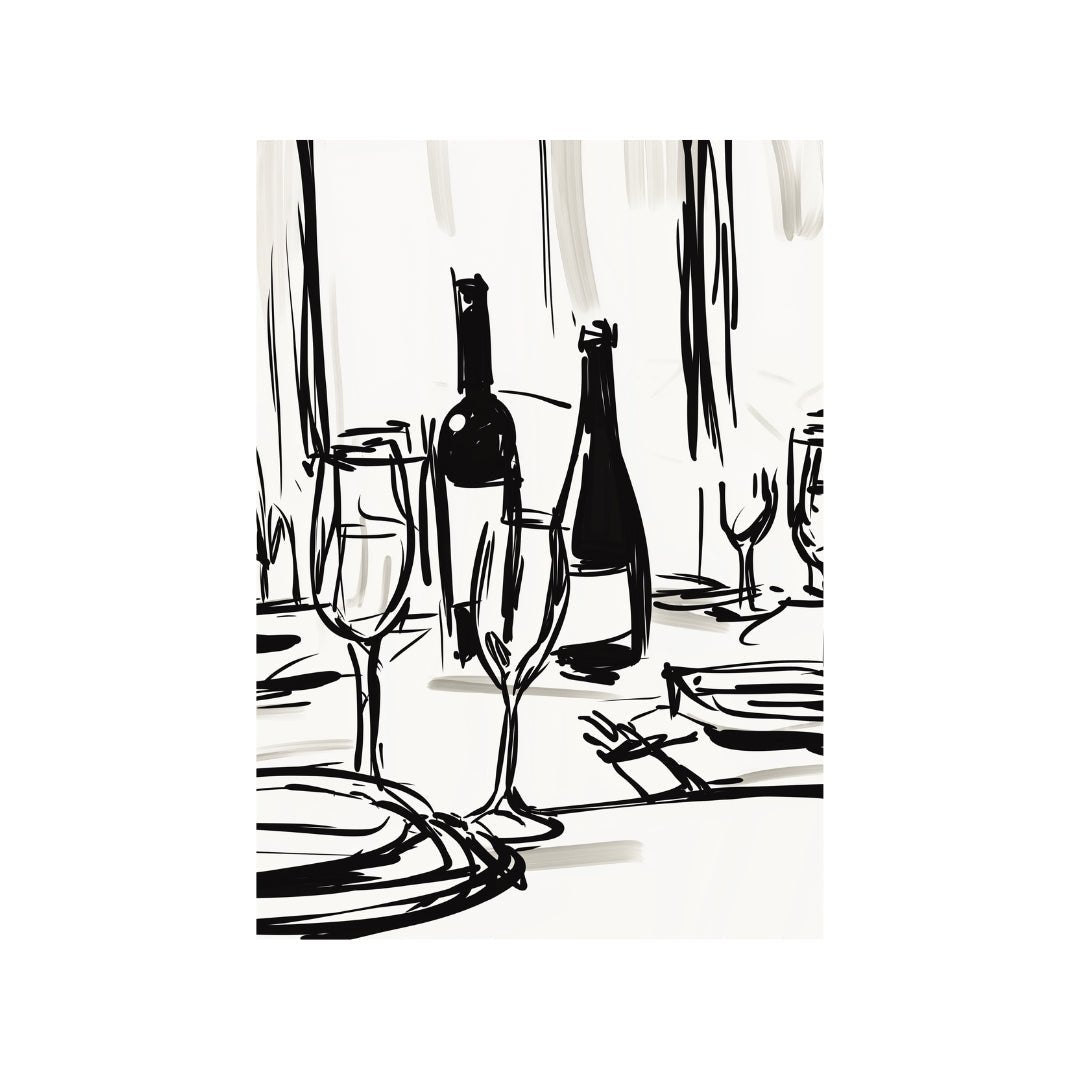 A3 'Parisian Table Wine 2' Poster