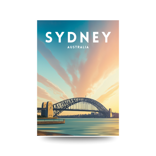 A3 Hunter Valley 'Harbour Bridge' Poster