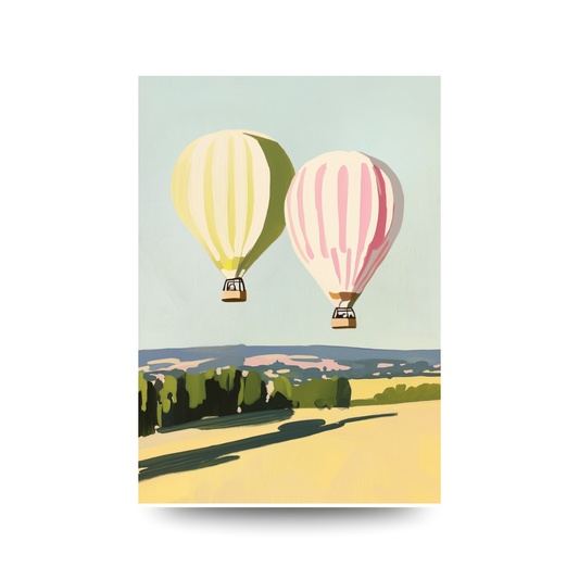 A3 Hunter Valley 'Balloons Oil Painting' Poster