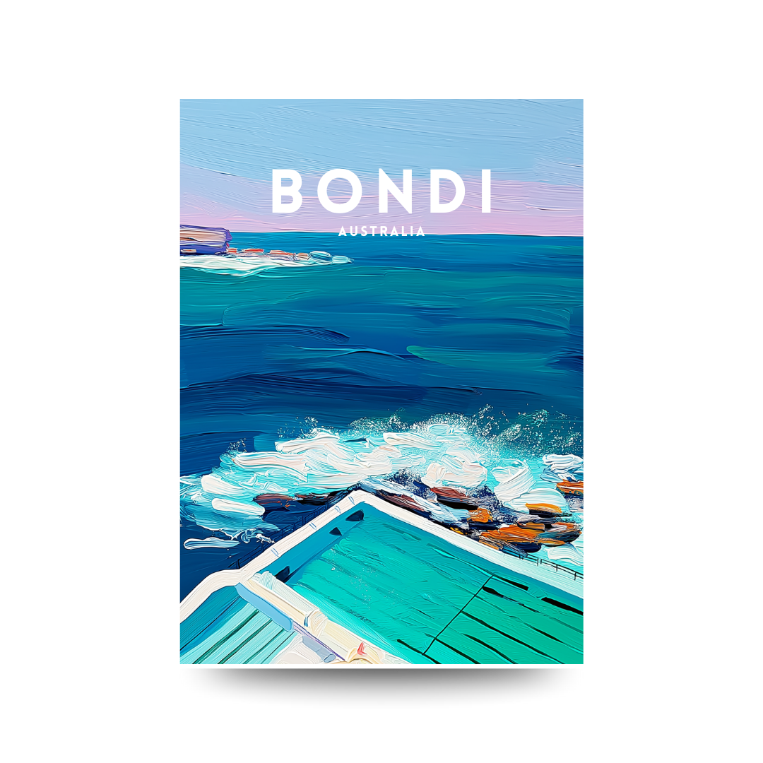 A3 Bondi Sydney Icebergs Poster