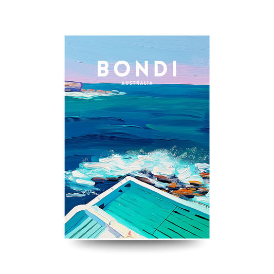 A3 Bondi Sydney Icebergs Poster