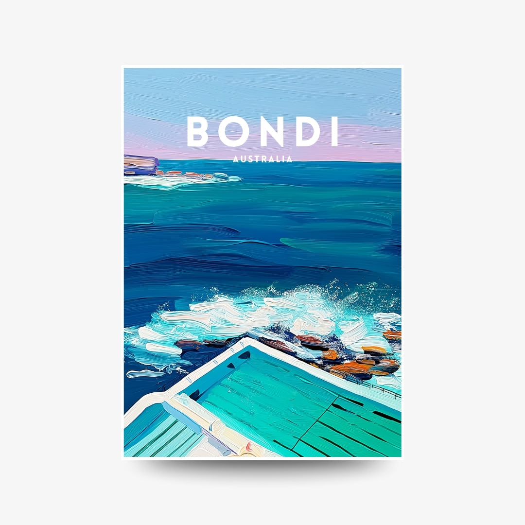 A3 Bondi Icebergs Poster
