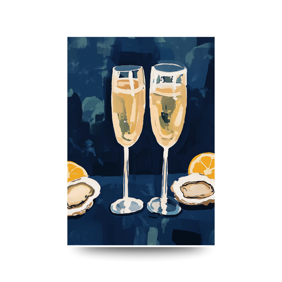 A3 Hunter Valley 'Champagne at Midnight' Poster