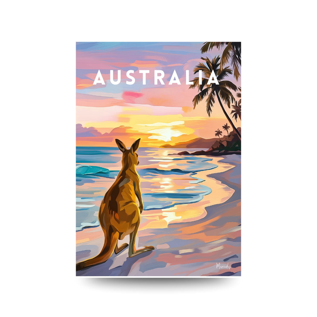 A3 Hunter Valley 'Kangaroo Beach Sunrise' Poster