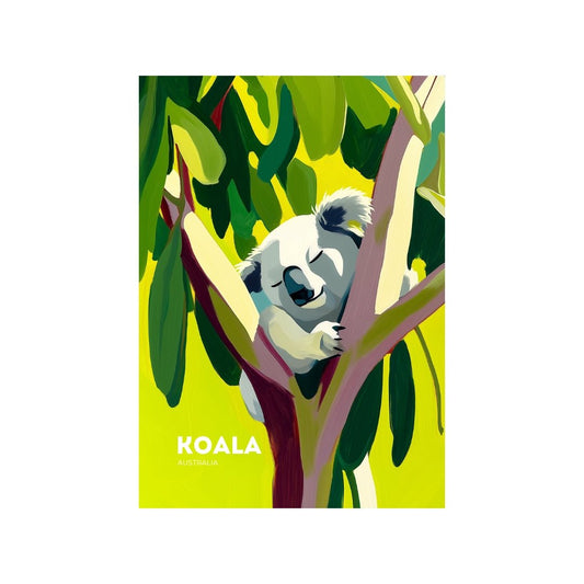 A3 Koala Nap Australia Poster