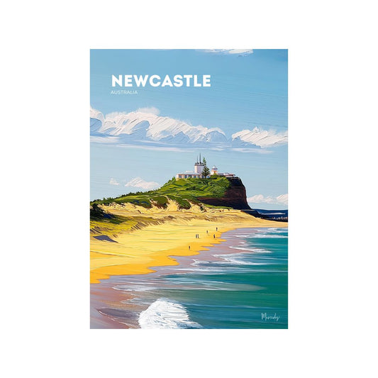A3 Nobby's Beach Impasto Poster
