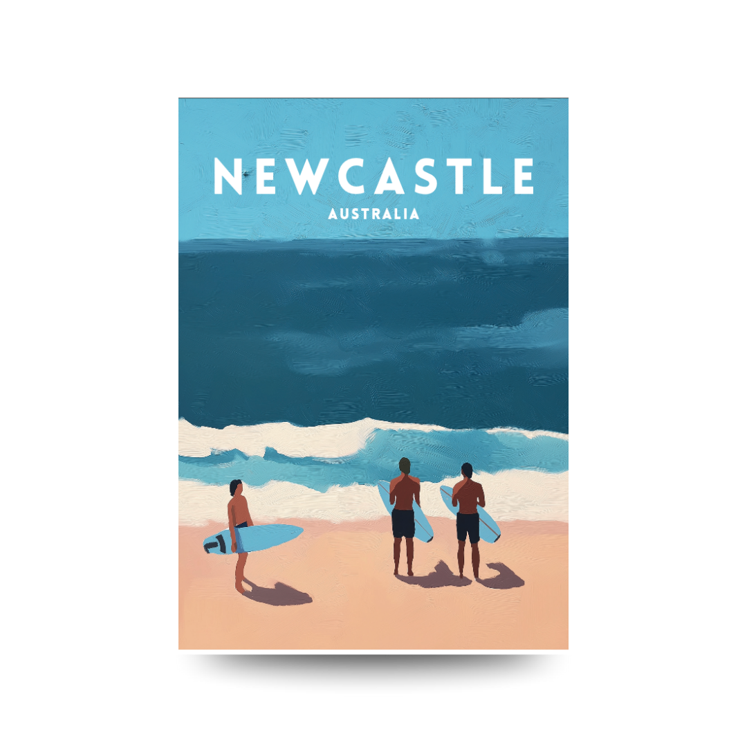A3 Hunter Valley 'Ocean Gazers Newcastle' Poster