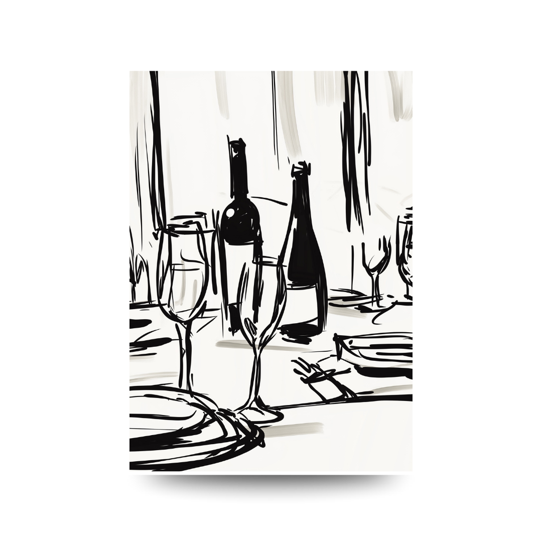 A3 'Parisian Table Wine 2' Poster