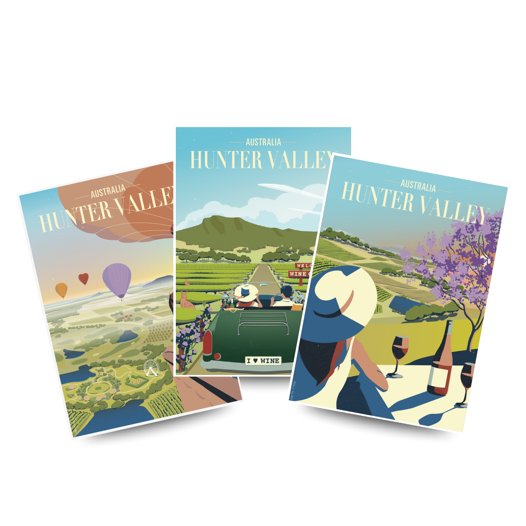 A3 Hunter Valley 'Perfect Day' Poster Pack