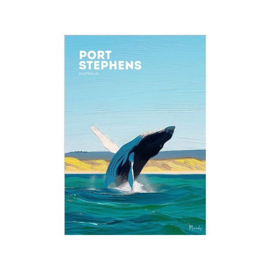 A3 Whale Port Stephens Poster