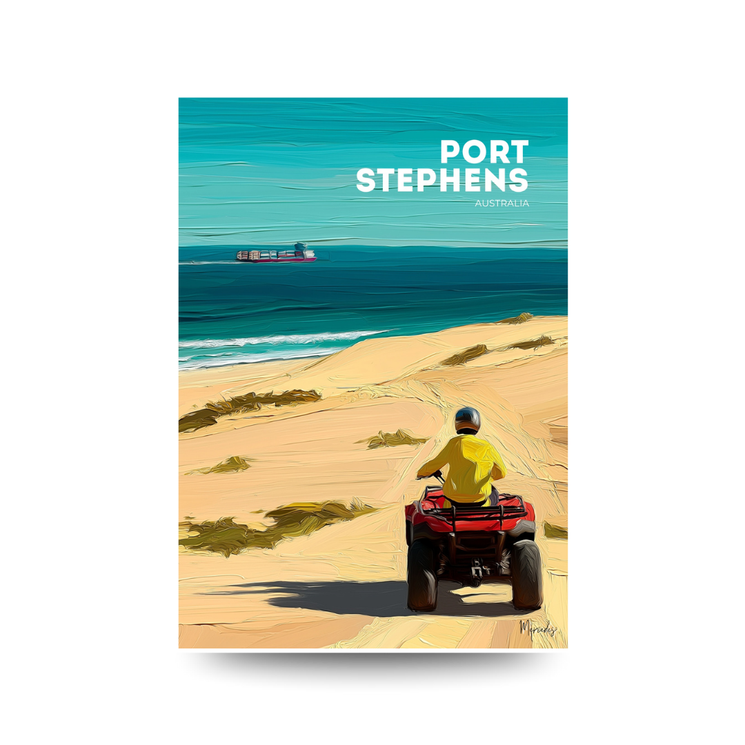 A3 Port Stephens Sand Dunes Poster