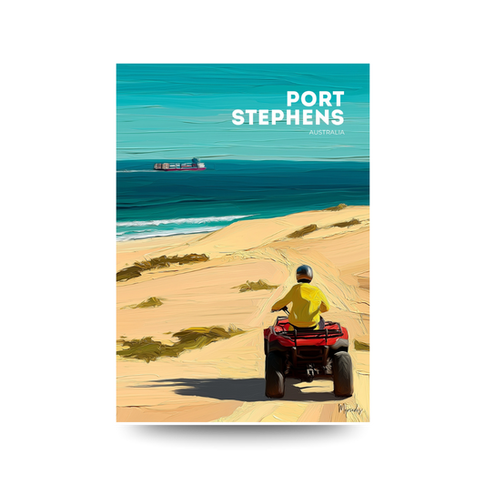 A3 Port Stephens Sand Dunes Poster