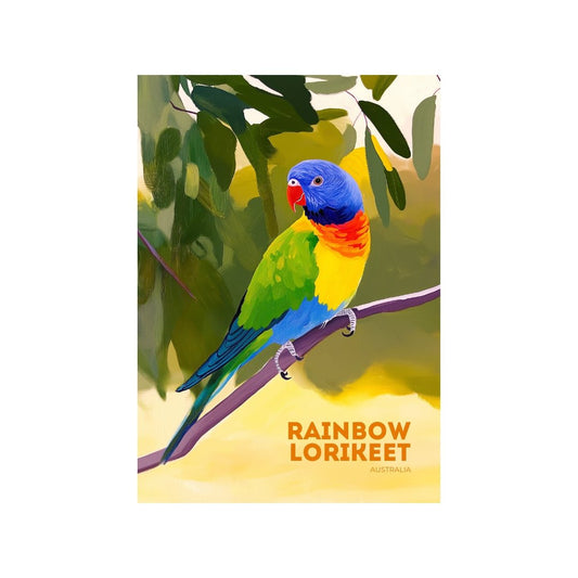 A3 Rainbow Lorikeet Australia Poster