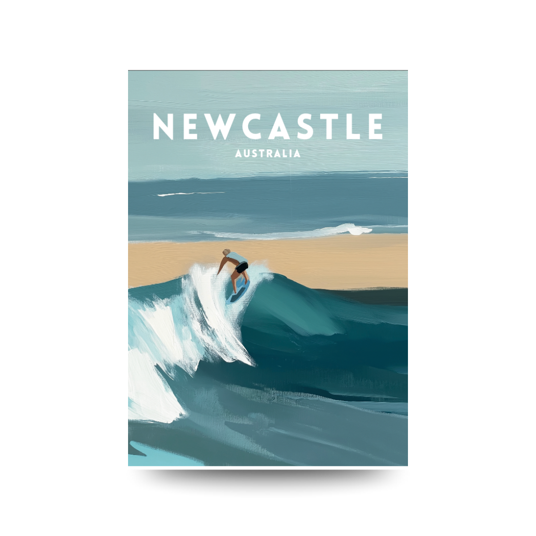 A3 Hunter Valley 'Ride the Wave Newcastle' Poster