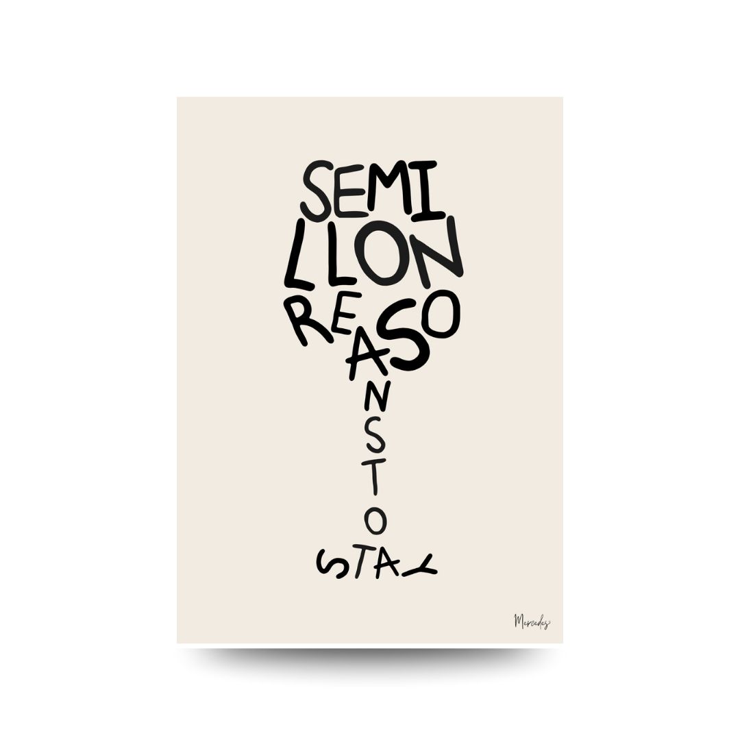 A3 Hunter Valley 'Semillon Reasons' Poster