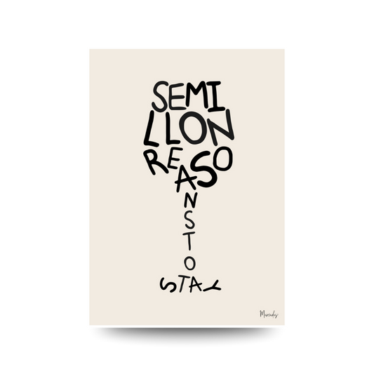 A3 Hunter Valley 'Semillon Reasons' Poster