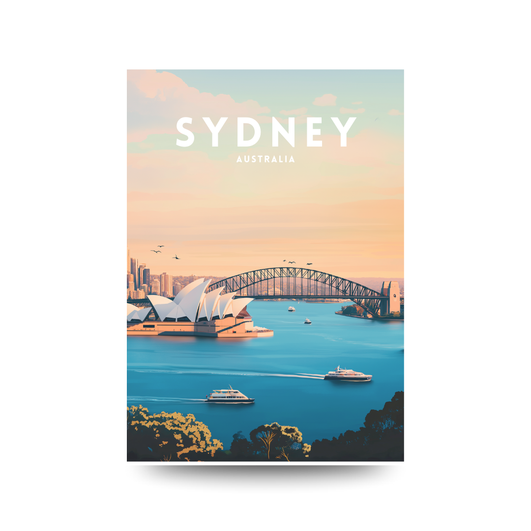 A3 Hunter Valley 'Sydney Horizon' Poster