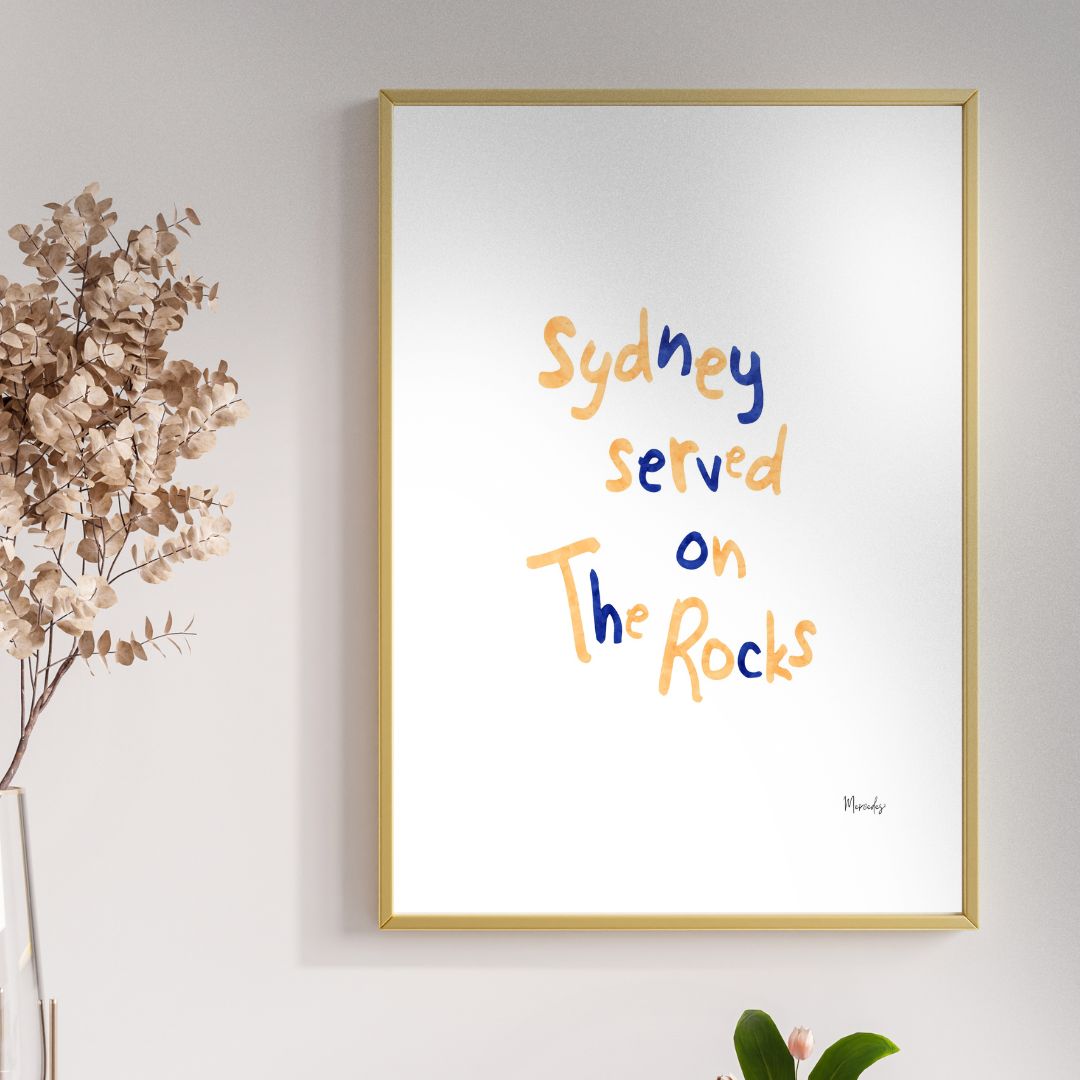 A3 The Rocks Sydney Typography Poster