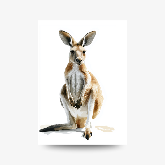 Hunter Valley 'Watercolour Roo' Poster