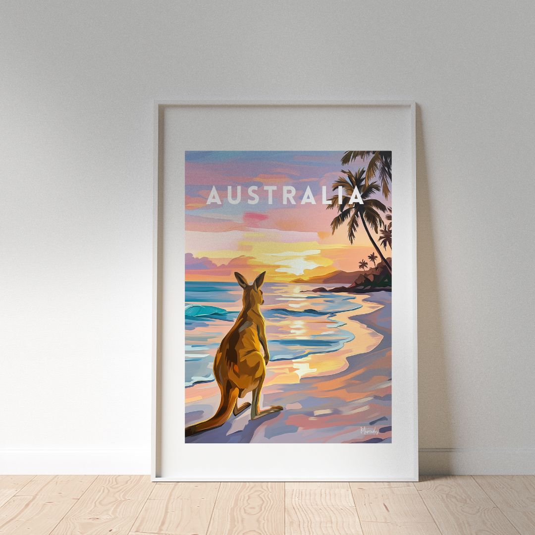 A3 Hunter Valley 'Kangaroo Beach Sunrise' Poster