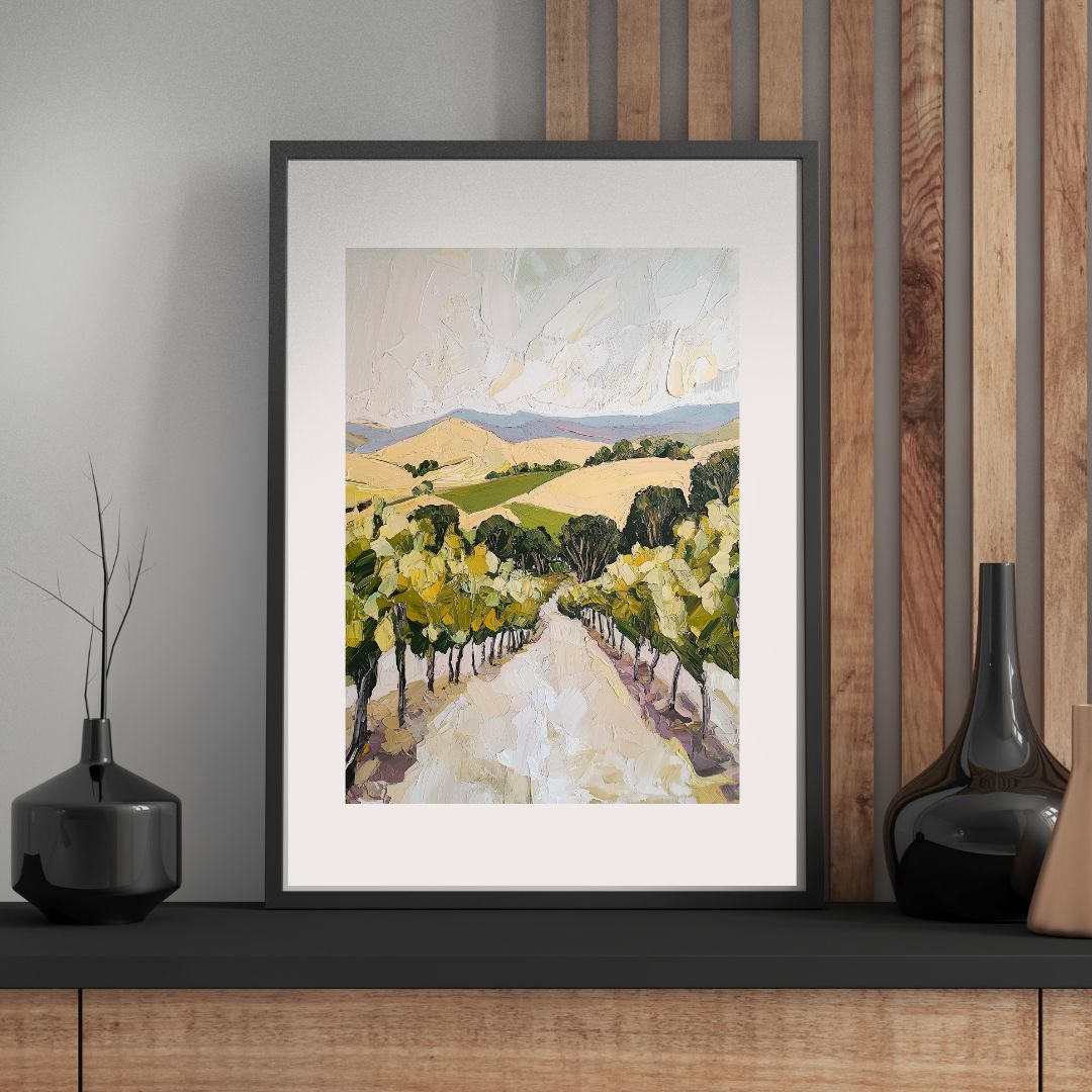 A3 Hunter Valley 'Quiet Vines' Poster