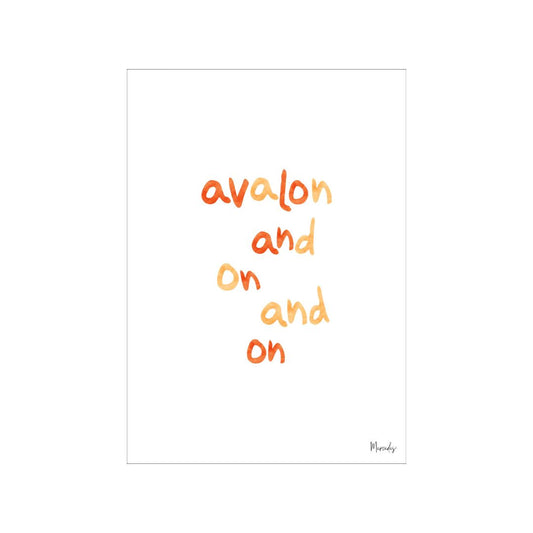 A3 Avalon Sydney Typography Poster